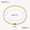Fashion Accessible Luxury Stainless Steel Ball Bead Geometric Pattern 18K Gold Plated Women's Bracelet