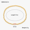 Fashion Accessible Luxury Stainless Steel Ball Bead Geometric Pattern 18K Gold Plated Women's Bracelet