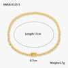 Fashion Accessible Luxury Stainless Steel Ball Bead Geometric Pattern 18K Gold Plated Women's Bracelet