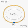Fashion Accessible Luxury Stainless Steel Ball Bead Geometric Pattern 18K Gold Plated Women's Bracelet