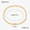 Fashion Accessible Luxury Stainless Steel Ball Bead Geometric Pattern 18K Gold Plated Women's Bracelet