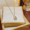 Fashion Accessories Titanium Steel Women's Light Luxury Cross Chain Necklace Set With Pearls Geometric Design
