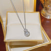 Fashion Accessories Titanium Steel Women's Light Luxury Cross Chain Necklace Set With Pearls Geometric Design