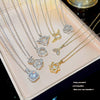 Fashion Accessories Titanium Steel Women's Light Luxury Cross Chain Necklace Set With Pearls Geometric Design