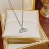 Fashion Accessories Titanium Steel Women's Light Luxury Cross Chain Necklace Set With Pearls Geometric Design