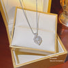 Fashion Accessories Titanium Steel Women's Light Luxury Cross Chain Necklace Set With Pearls Geometric Design