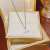 Fashion Accessories Titanium Steel Women's Light Luxury Cross Chain Necklace Set With Pearls Geometric Design
