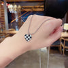 Fashion Accessories Titanium Steel Women's Light Luxury Cross Chain Necklace Set With Pearls Geometric Design
