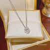 Fashion Accessories Titanium Steel Women's Light Luxury Cross Chain Necklace Set With Pearls Geometric Design