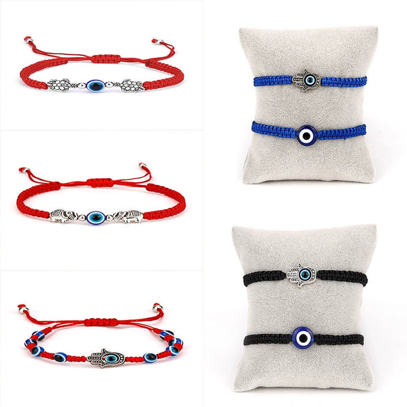 Fashion Adjustable Handmade Evil Eyes Blue Eyes Rope Woven Bracelet For Unisex And Women Wholesale