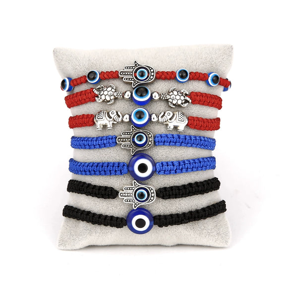 Fashion Adjustable Handmade Evil Eyes Blue Eyes Rope Woven Bracelet For Unisex And Women Wholesale