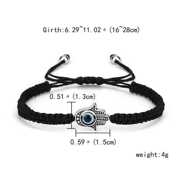 Fashion Adjustable Handmade Evil Eyes Blue Eyes Rope Woven Bracelet For Unisex And Women Wholesale