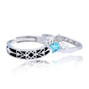 Fashion Adjustable Open Couple Ring For Men And Women S925 Silver Electroplated Band