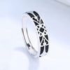 Fashion Adjustable Open Couple Ring For Men And Women S925 Silver Electroplated Band