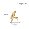 Fashion All Match Titanium Steel Love Snake Shaped Leaves Light Luxury Opening Adjustable Ring With Electroplating