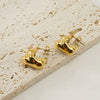 Fashion Allmatch Irregular Women's Earrings 316L Stainless Steel 18K Gold Vacuum Plated Geometric
