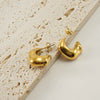 Fashion Allmatch Irregular Women's Earrings 316L Stainless Steel 18K Gold Vacuum Plated Geometric