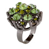 Fashion Alloy Adjustable Zircon Ring For Women And Unisex With Electroplated Finish Elegant Fragrance Style Statement Jewelry