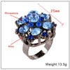 Fashion Alloy Adjustable Zircon Ring For Women And Unisex With Electroplated Finish Elegant Fragrance Style Statement Jewelry