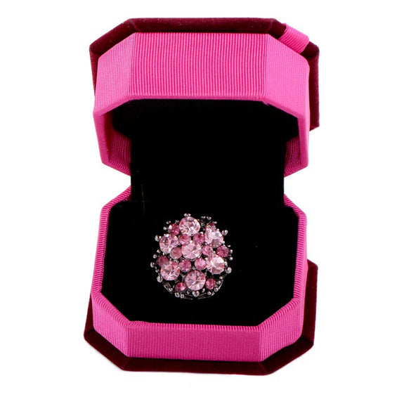 Fashion Alloy Adjustable Zircon Ring For Women And Unisex With Electroplated Finish Elegant Fragrance Style Statement Jewelry