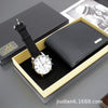 Fashion Alloy And Ordinary Glass Men's Round Dial Blue Light Wrist Watch With Horseshoe Buckle And Onion Crown