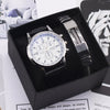 Fashion Alloy And Ordinary Glass Men's Round Dial Blue Light Wrist Watch With Horseshoe Buckle And Onion Crown
