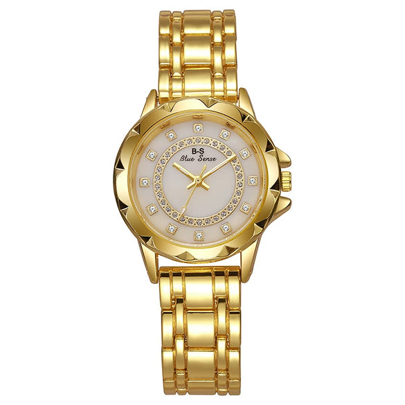Fashion Alloy Band Round Dial Quartz Watch For Female