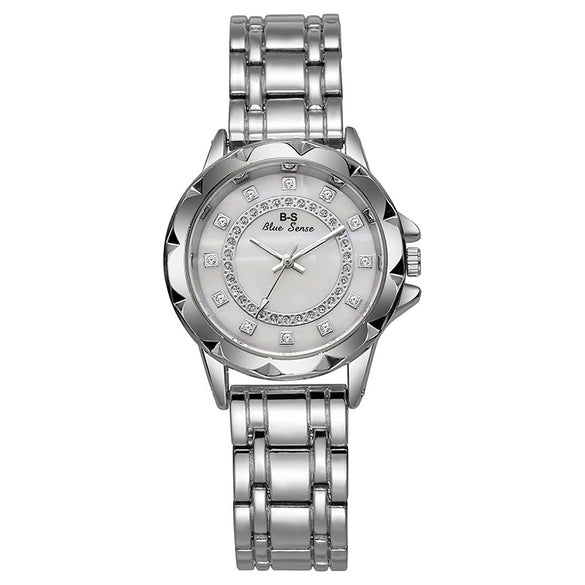 Fashion Alloy Band Round Dial Quartz Watch For Female