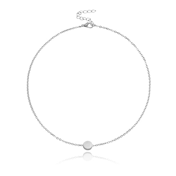 Fashion Alloy Drop Shape Tassel Necklace With Electroplated Geometric Pendant Simple Versatile Chain Necklace