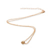 Fashion Alloy Drop Shape Tassel Necklace With Electroplated Geometric Pendant Simple Versatile Chain Necklace