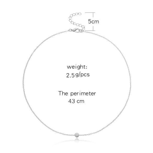 Fashion Alloy Drop Shape Tassel Necklace With Electroplated Geometric Pendant Simple Versatile Chain Necklace