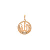 Fashion Alloy Electroplated Retro Geometric Round Hollow Necklace Pendant