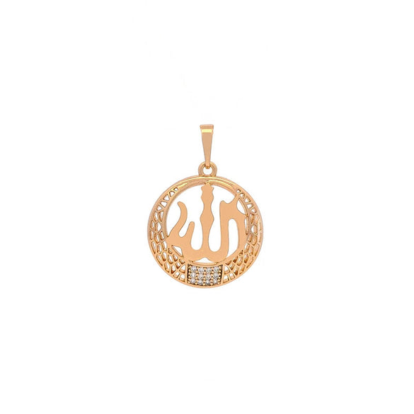 Fashion Alloy Electroplated Retro Geometric Round Hollow Necklace Pendant