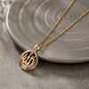 Fashion Alloy Electroplated Retro Geometric Round Hollow Necklace Pendant