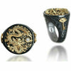 Fashion Alloy Geometric Letter Ring With Retro Personality Style For Men And Unisex Wear