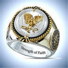 Fashion Alloy Geometric Letter Ring With Retro Personality Style For Men And Unisex Wear