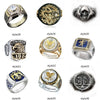 Fashion Alloy Geometric Letter Ring With Retro Personality Style For Men And Unisex Wear