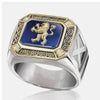 Fashion Alloy Geometric Letter Ring With Retro Personality Style For Men And Unisex Wear
