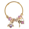 Fashion Alloy Heart Pendant Bracelet With Electroplating For Women And Couple Style