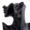 Fashion Alloy Hollow Flower Earrings Retro Bohemian Floral Design With Diamond Accents For Women