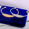 Fashion Alloy Leaf Open Cuff Bracelet Electroplated Plant Style Jewelry For Women