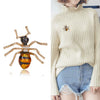 Fashion Alloy Rhinestone Bee Brooch With Electroplated Finish Animal Jewelry Accessory For Women And Unisex Wholesale