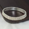 Fashion Alloy Rhinestone Crystal Anklet Geometric Elastic Single Row And Multi Row Foot Chain For Women