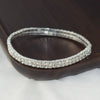 Fashion Alloy Rhinestone Crystal Anklet Geometric Elastic Single Row And Multi Row Foot Chain For Women