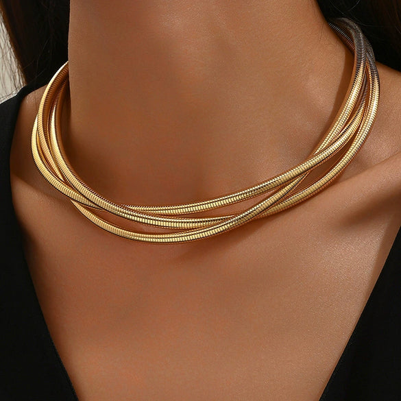 Fashion Alloy Simple Three Style Twining Women's Necklace