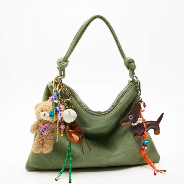 Fashion Alloy Solid Color Bag Pendant Chain Accessories For Women