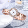 Fashion Alloy Stainless Steel Rhinestone Twopiece Set Bracelet Watch For Male And Female Students