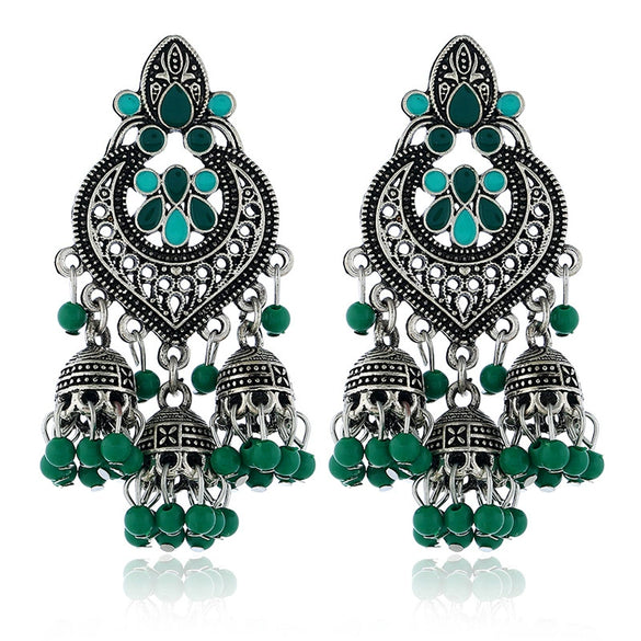 Fashion Alloy Star Tassel Earrings With Diamond Accent Bohemian Dangle Earrings For Women