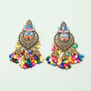 Fashion Alloy Star Tassel Earrings With Diamond Accent Bohemian Dangle Earrings For Women