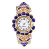 Fashion Alloy Women's Round Dial Pointer Watch With Diamond Claw Chain